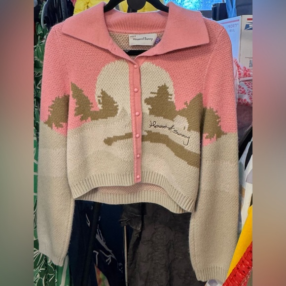 House of Sunny Daybreak Knit Cardigan - pink - US Size 8 - $145 MSRP - Picture 12 of 14